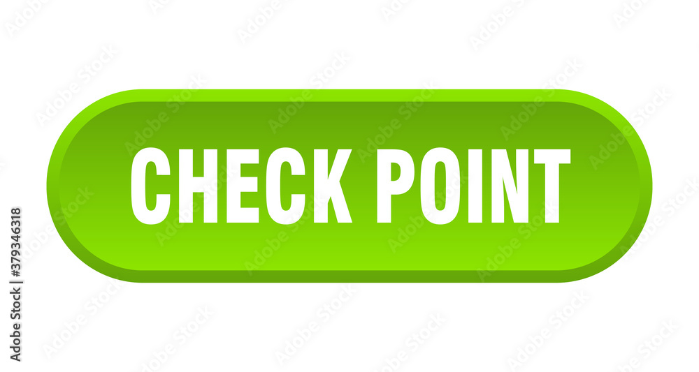 check point button. rounded sign on white background check point button. rounded sign on white background