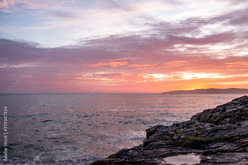 Sunset above Aran Island - Arranmore - County Donegal, Ireland.