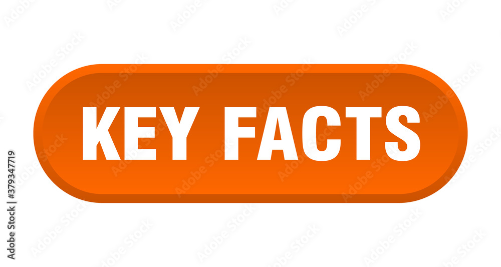 key facts button. rounded sign on white background key facts button. rounded sign on white background