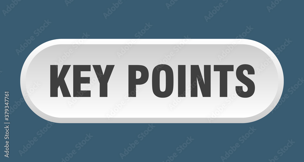 key points button. rounded sign on white background key points button. rounded sign on white background