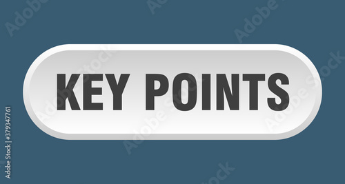 key points button. rounded sign on white background