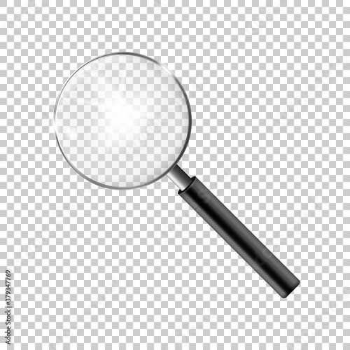 Magnifying glass vector illustration isolated on background. Vector illustration.