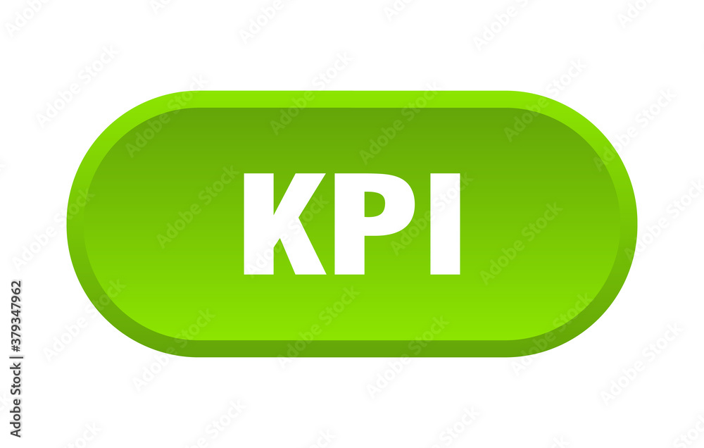 kpi button. rounded sign on white background kpi button. rounded sign on white background