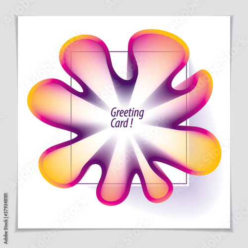 3d flower shape gradient co...