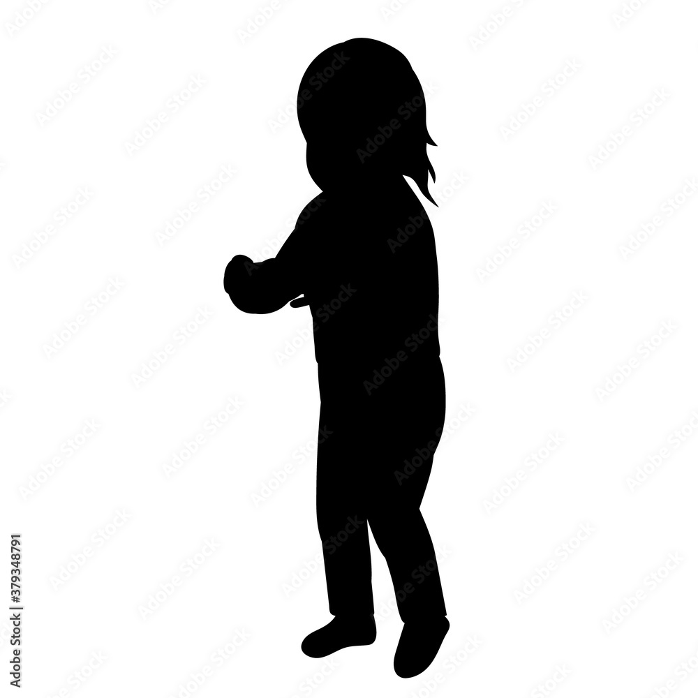 black silhouette of a girl
