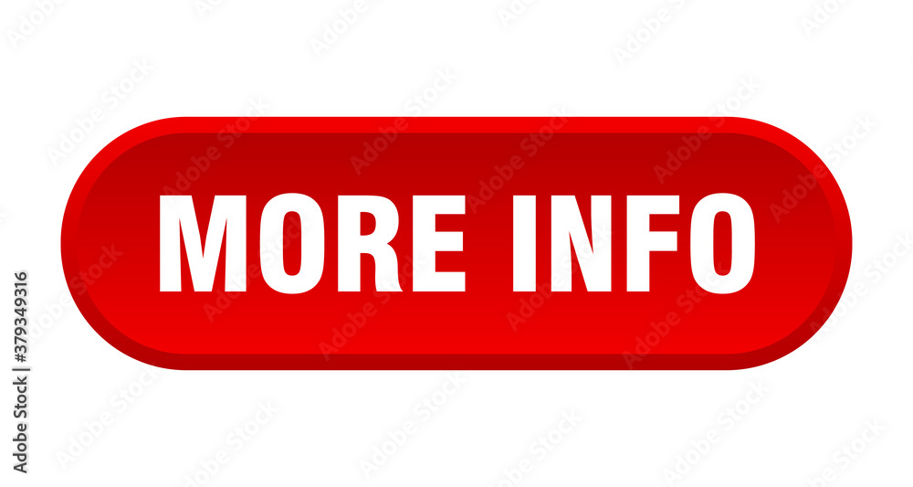 more info button. rounded sign on white background more info button. rounded sign on white background