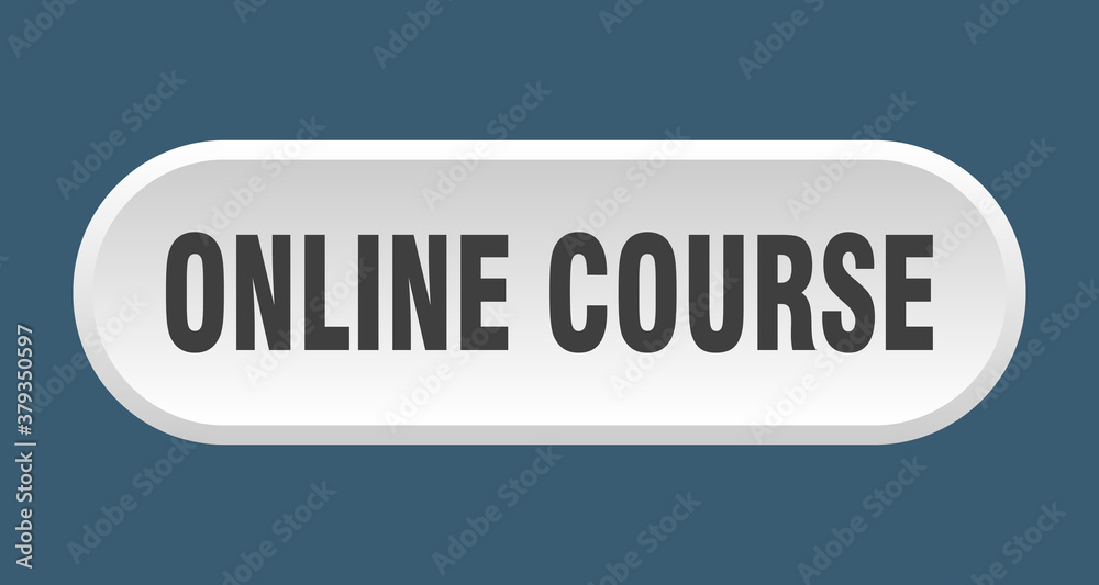 online course button. rounded sign on white background online course button. rounded sign on white background