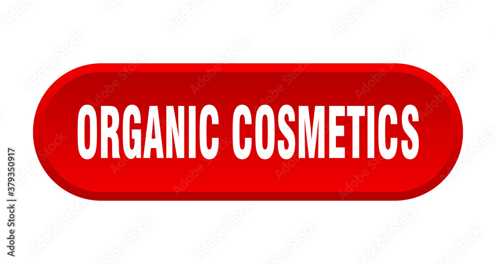 organic cosmetics button. rounded sign on white background organic cosmetics button. rounded sign on white background