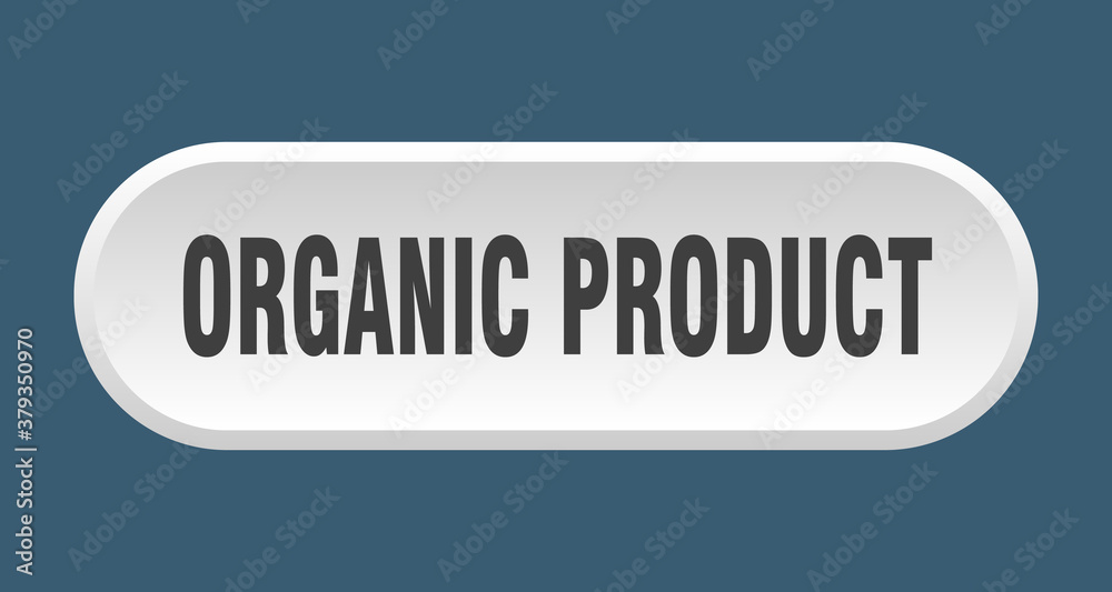 organic product button. rounded sign on white background