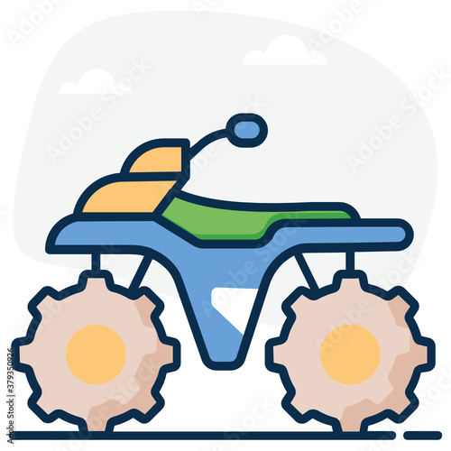 
Quad bike icon, four wheeler concept vector best for sports and racing 
