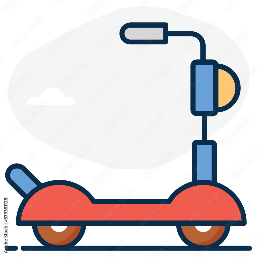 
Manual scootie icon, flat editable vector design 
