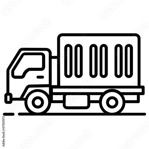 
Lorry icon design, delivery truck flat vector 
