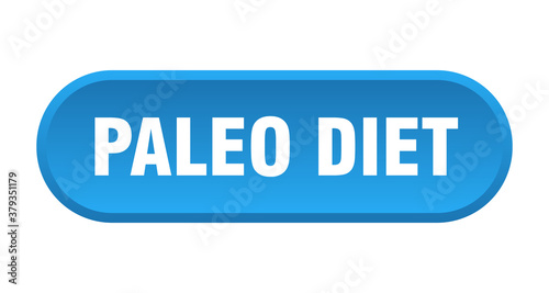 paleo diet button. rounded sign on white background