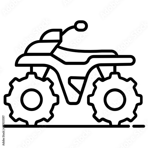 
Quad bike icon, four wheeler concept vector best for sports and racing 
