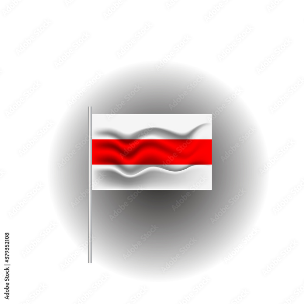 The flag of protests in Belarus vector icon isolated on white background. Protests in Belarus in 2020. The flag of protests in Belarus vector icon isolated on white background. Protests in Belarus in 2020.