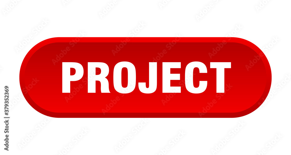 project button. rounded sign on white background project button. rounded sign on white background