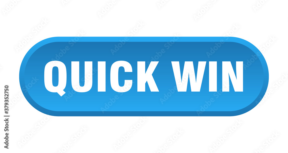 quick win button. rounded sign on white background quick win button. rounded sign on white background