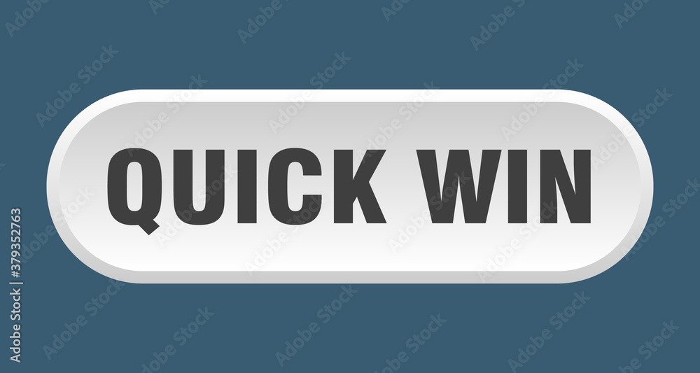 quick win button. rounded sign on white background quick win button. rounded sign on white background