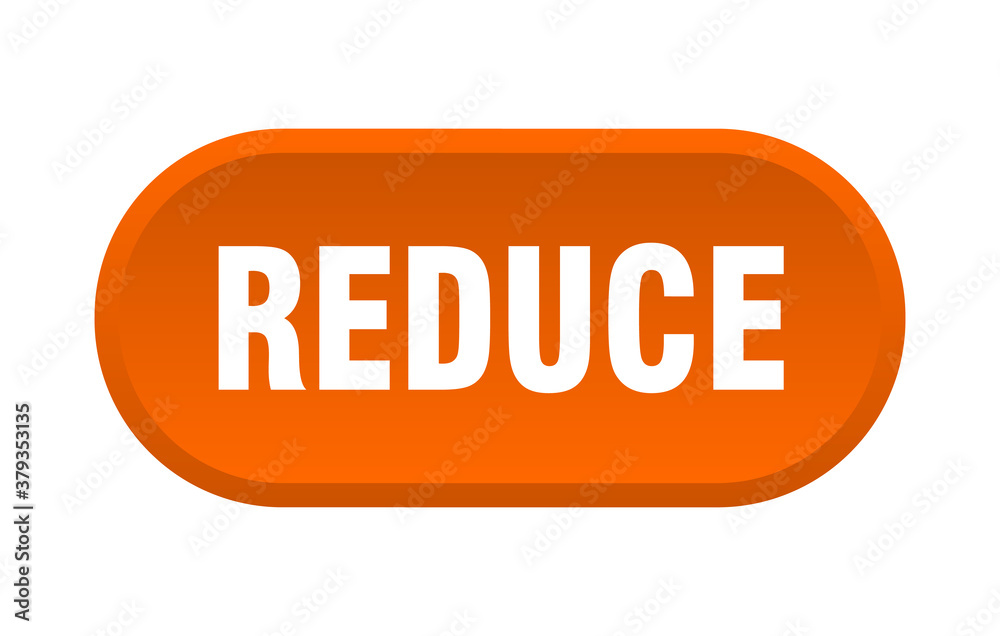 reduce button. rounded sign on white background
