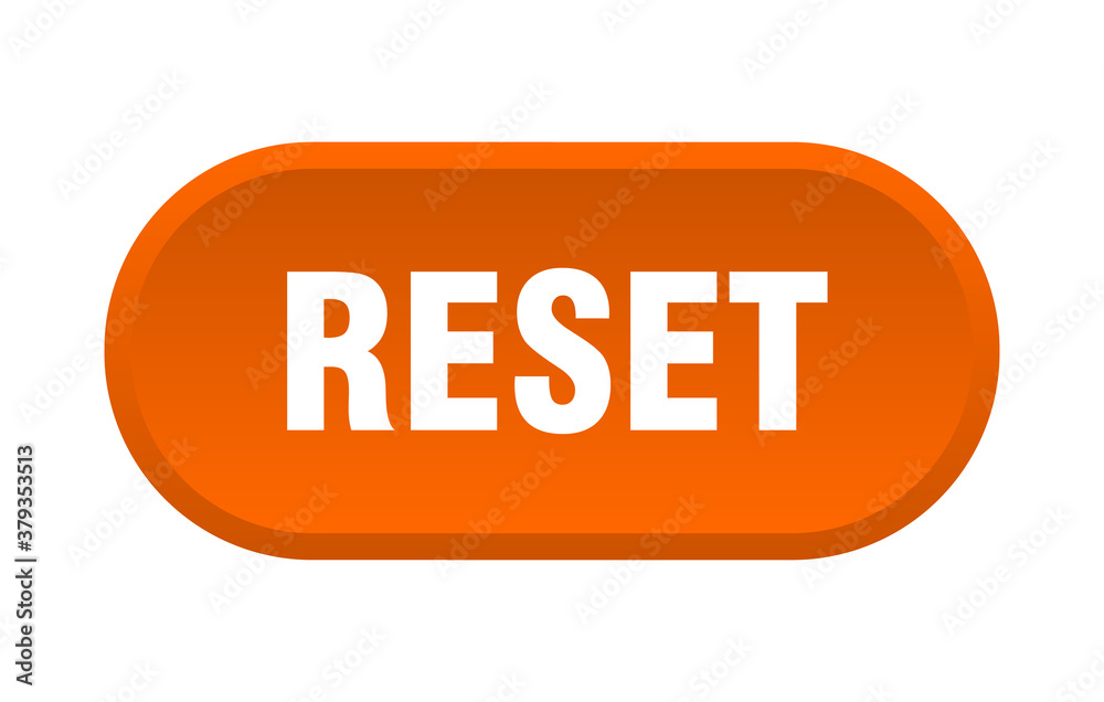 reset button. rounded sign on white background reset button. rounded sign on white background