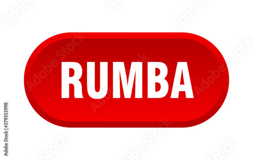rumba button. rounded sign on white background