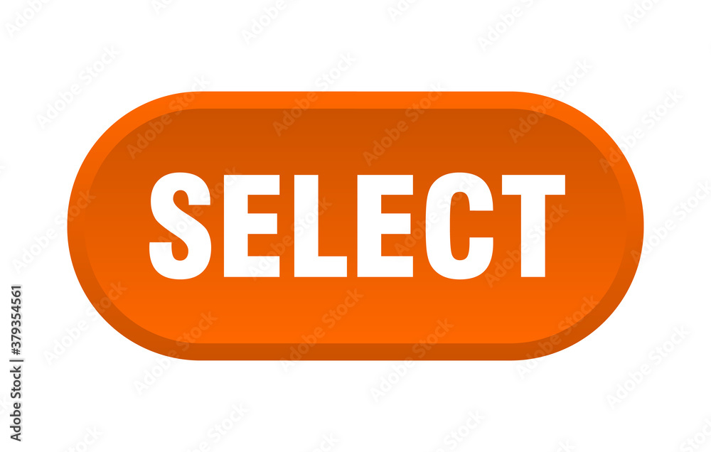 select button. rounded sign on white background select button. rounded sign on white background
