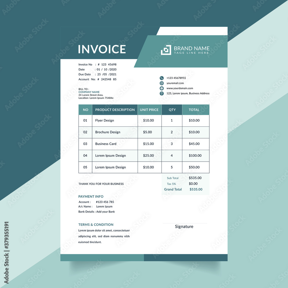 business invoice template vector format business invoice template vector format