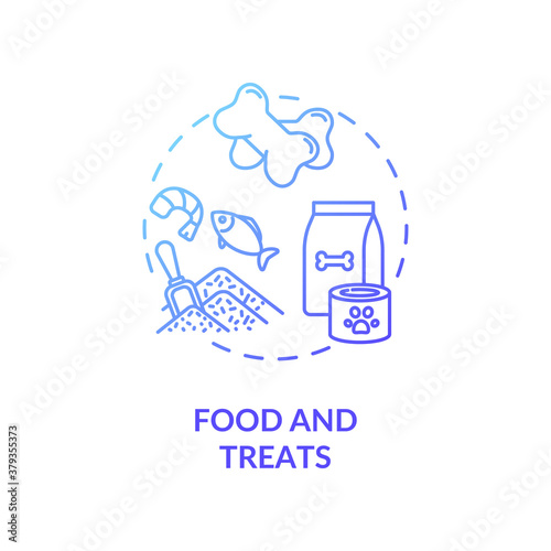 Food and treats concept icon. Dogs day camp services ideas. Most loved puppy meat snacks. Tasty foods with vitamins idea thin line illustration. Vector isolated outline RGB color drawing