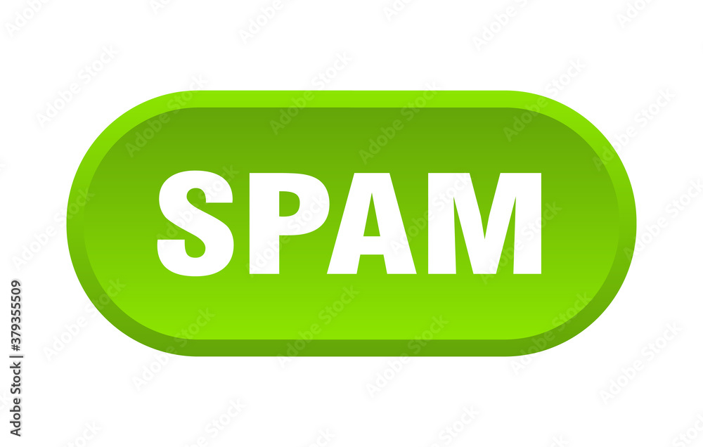 spam button. rounded sign on white background spam button. rounded sign on white background