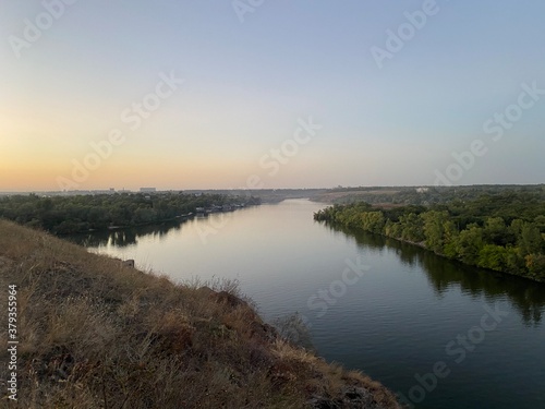 sunrise over the river