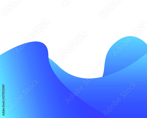abstract blue wave cover and background modern