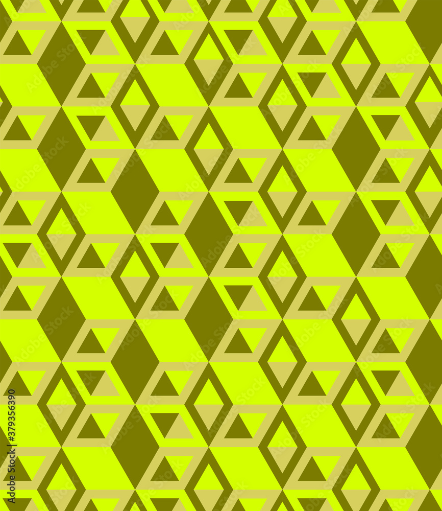 Seamless Cubes Pattern. 3d yellow vector geometric wallpaper, cube pattern background. Optical illusion.Modern Graphic Design. Seamless Cubes Pattern. 3d yellow vector geometric wallpaper, cube pattern background. Optical illusion.Modern Graphic Design.