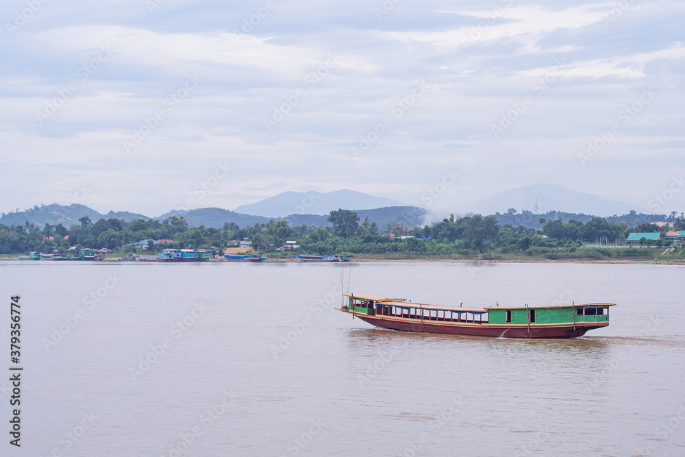 Boat on the Mekong River in Chiang Rai, Thailand