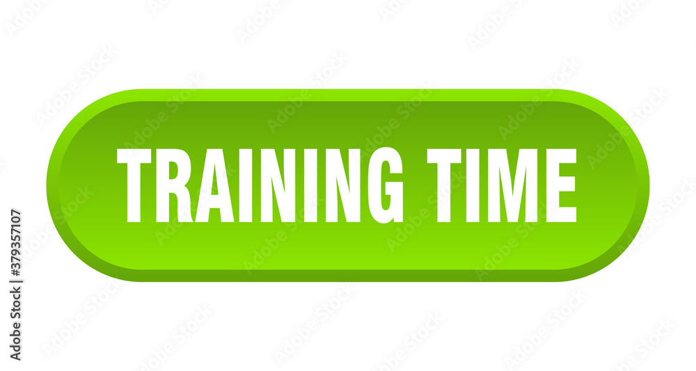 training time button. rounded sign on white background training time button. rounded sign on white background