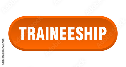 traineeship button. rounded sign on white background