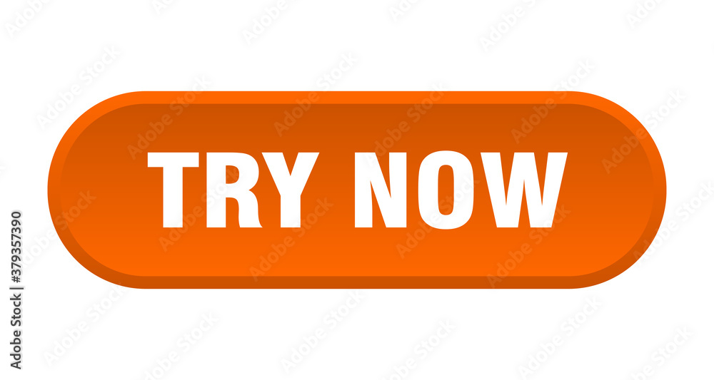 try now button. rounded sign on white background try now button. rounded sign on white background
