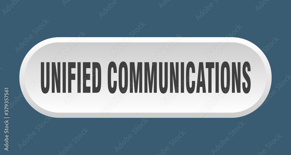 unified communications button. rounded sign on white background unified communications button. rounded sign on white background