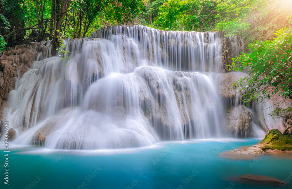 Huai Mae Kamin waterfall (Third Level) Srinakarin Dam in Kanchanaburi, Thailand. Huai Mae Kamin waterfall (Third Level) Srinakarin Dam in Kanchanaburi, Thailand.