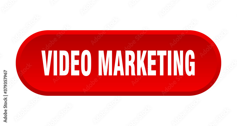 video marketing button. rounded sign on white background