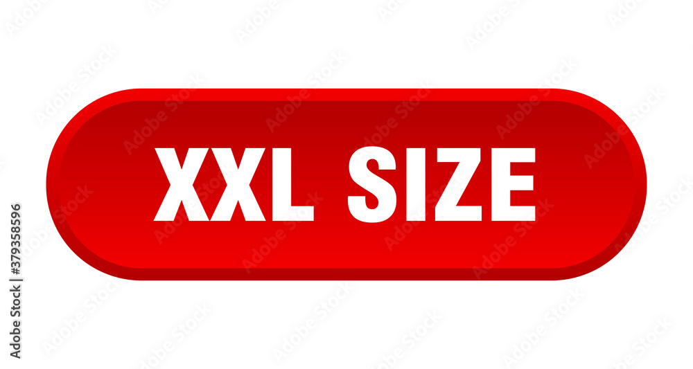 xxl size button. rounded sign on white background xxl size button. rounded sign on white background