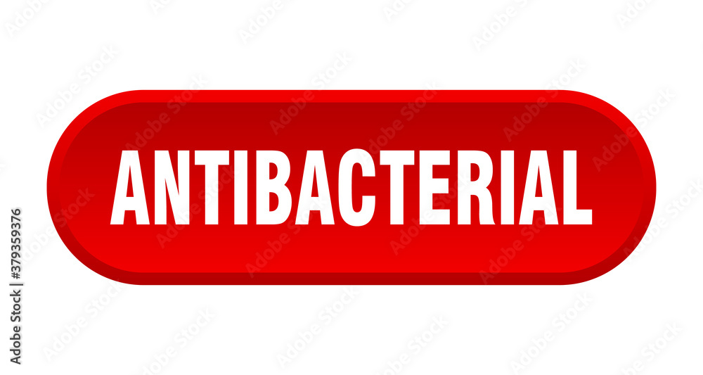antibacterial button. rounded sign on white background antibacterial button. rounded sign on white background