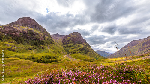 Fototapeta Naklejka Na Ścianę i Meble -  Three Sisters in Glen Coe - The most scenic Highland glen in Scotland