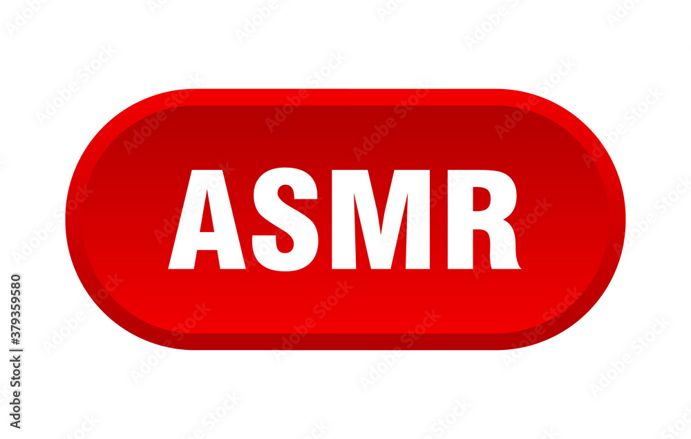asmr button. rounded sign on white background asmr button. rounded sign on white background