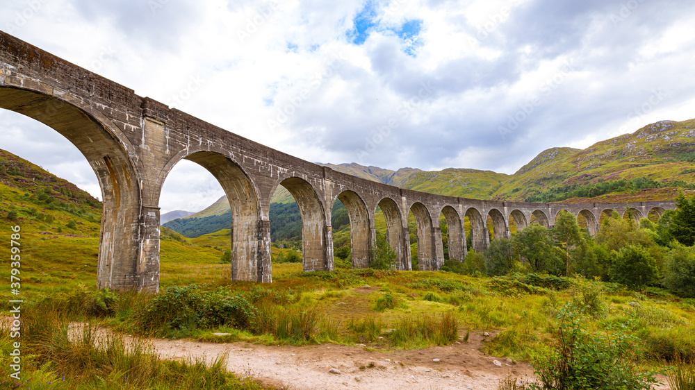Glenfinnan Viaduct - The famous steam train railway in Scotland
