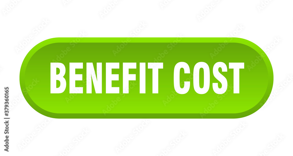 benefit cost button. rounded sign on white background benefit cost button. rounded sign on white background