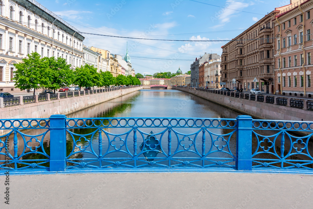 Moyka river in center of Saint Petersburg, Russia