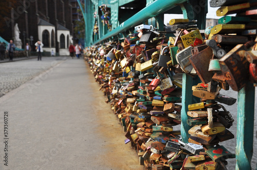 Wallpaper Mural Love Locks on a bridge in Wrocław Torontodigital.ca