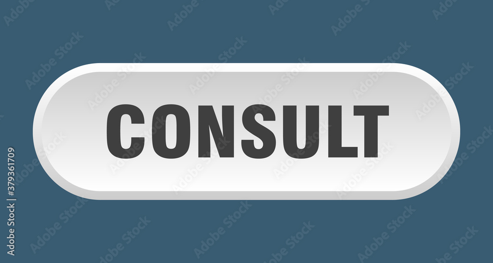 consult button. rounded sign on white background consult button. rounded sign on white background