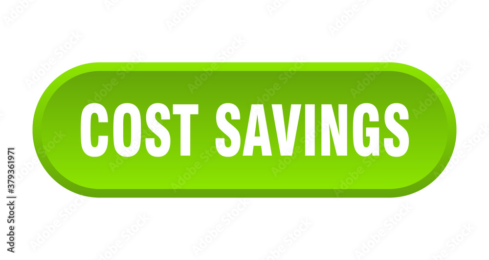 cost savings button. rounded sign on white background cost savings button. rounded sign on white background