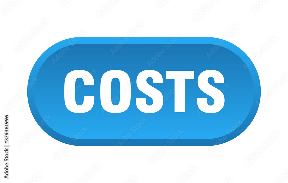 costs button. rounded sign on white background costs button. rounded sign on white background